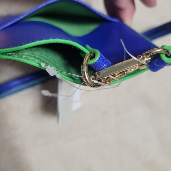 Wristlet Wallet ID Card Holder Clutch, removeable strap, Blue - Picture 5 of 6